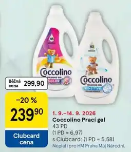 Tesco Coccolino prací gel nabídka