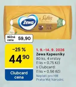 Tesco Zewa Kapesníky nabídka