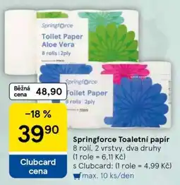 Tesco Springforce Toaletní papír nabídka