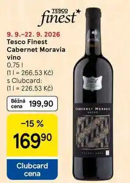 Tesco Tesco Finest Cabernet Moravia víno nabídka