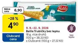 Tesco Balila Trubičky bez lepku nabídka