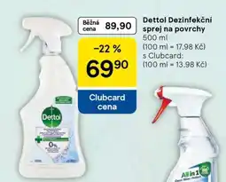 Tesco Dettol Dezinfekční sprej na povrchy nabídka