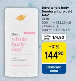 Tesco Dove Whole body Deodorant pro celé tělo nabídka
