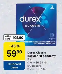 Tesco Durex Classic Regular Fit Kondomy nabídka