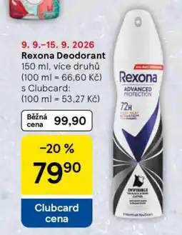 Tesco Rexona deodorant nabídka