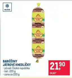 Makro Babiččiny játrové knedlíčky nabídka
