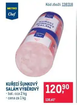 Makro Kuřecí šunkový salám výběrový nabídka
