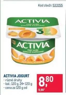 Makro Activia jogurt nabídka