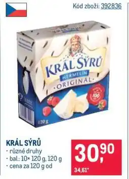 Makro Král sýrů nabídka