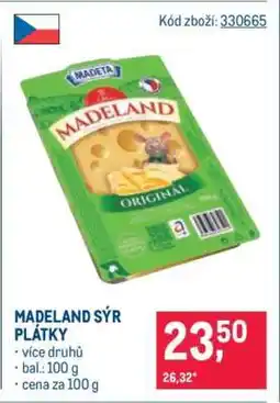 Makro Madeland sýr Plátky nabídka