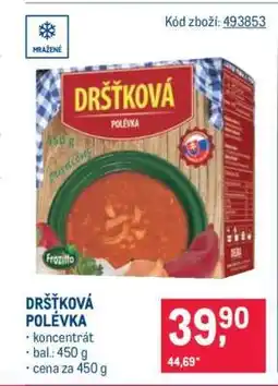 Makro Dršťková polévka nabídka