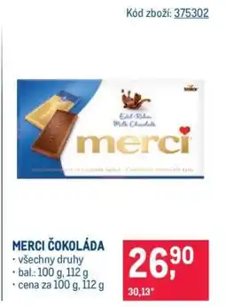 Makro Merci Čokoláda nabídka