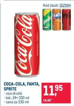 Makro Coca-Cola, Fanta, Sprite nabídka
