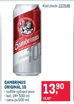 Makro Gambrinus Originál 10 nabídka