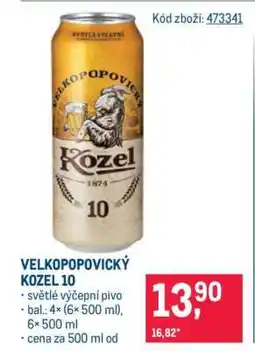 Makro Velkopopovický Kozel 10 nabídka