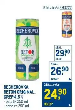 Makro BECHEROVKA BETON ORIGINAL, GREP 4,5% nabídka