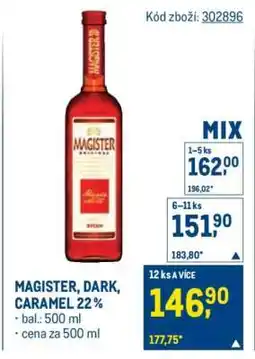 Makro MAGISTER, DARK, CARAMEL 22% nabídka