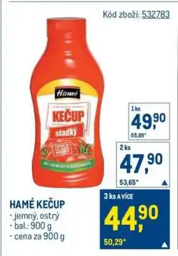 Makro Hamé Kečup nabídka