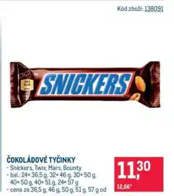 Makro ČOKOLÁDOVÉ TYČINKY nabídka