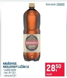 Makro Krušovice Královský ležák 12 nabídka