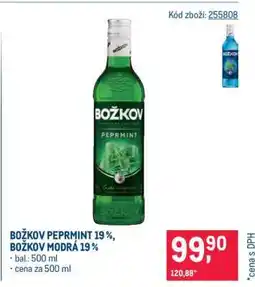 Makro BOŽKOV PEPRMINT 19 %, BOŽKOV MODRÁ 19 % nabídka