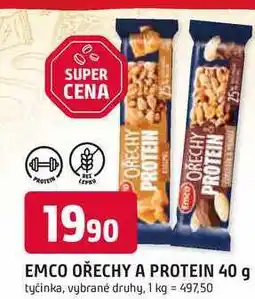 Trefa EMCO OŘECHY A PROTEIN 40 g tyčinka nabídka