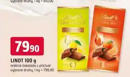 Trefa LINDT 100 g mléčná čokoláda s příchutí vybrané druhy nabídka