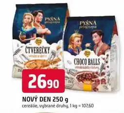 Trefa NOVÝ DEN 250 g CHOCO BALLS cereálie, vybrané druhy nabídka