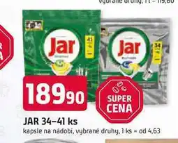 Trefa JAR 34-41 ks kapsle na nádobí, vybrané druhy nabídka