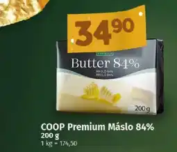 Coop Coop premium máslo 84% nabídka