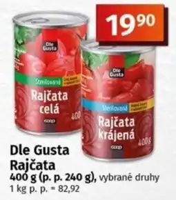 Coop Dle Gusta Rajčata nabídka
