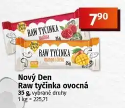 Coop Nový Den Raw tyčinka ovocná nabídka