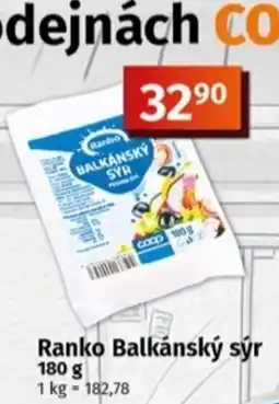 Coop Ranko Balkánský sýr nabídka