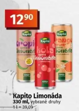 Coop Kapito Limonáda nabídka