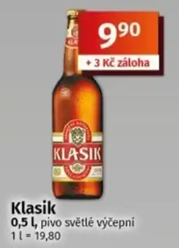 Coop Klasik pivo světlé výčepní nabídka