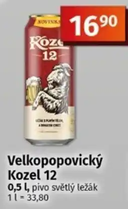 Coop Velkopopovický Kozel 12 nabídka