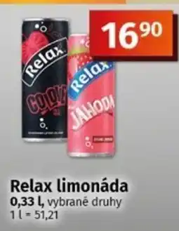 Coop Relax limonáda nabídka