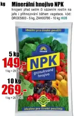 EVA Mineralní hnojivo NPK nabídka