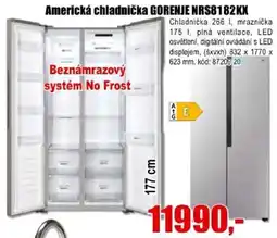 EVA Gorenje americká chladnička nrs8182kx nabídka