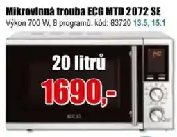 EVA Eco mikrovlnná trouba ECG MTD 2072 SE nabídka