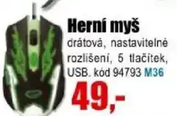 EVA Herní myš nabídka
