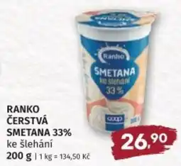 Coop hb Ranko čerstvá smetana 33% ke šlehání nabídka