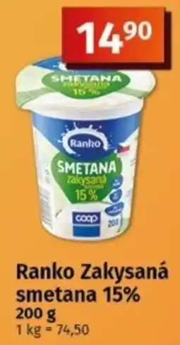 Coop Ranko Zakysaná smetana 15% nabídka
