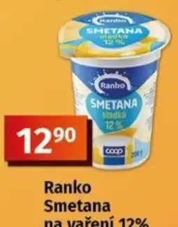 Coop Ranko Smetana na vaření 12% nabídka