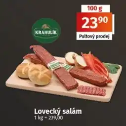 Coop Krahulík lovecký salám nabídka