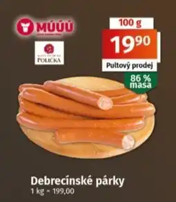 Coop Múúú debrecínské párky nabídka