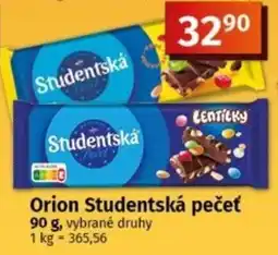 Coop Orion Studentská pečet nabídka
