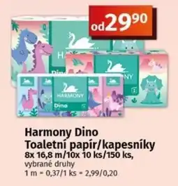 Coop Harmony Dino toaletní papír/kapesníky nabídka