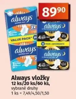 Coop Always vložky nabídka