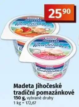 Coop Madeta jihočeské tradiční pomazánkové nabídka